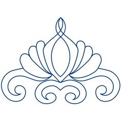 a line drawing of a lotus flower