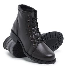 Bota Botinha Feminina Coturno Preto Militar Cano Médio-Bota Feminina Coturno Preto Militar Cano Médio  Botas Femininas fabricadas visando melhor qualidade e conforto. Possui solado de borracha antiderrapante, além da palmilha confortável. Seu conforto ... Boot Shoes Women, Fashion Boots, Winter Boot, Hiking Boots, Stylish Outfits, Shoe Boots, Women Shoes, Running, Boots