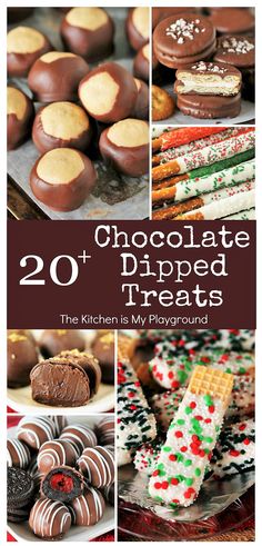 chocolate dipped treats with the title overlay