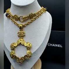 Brand New Condition With No Signs Of Age Or Wear Comes With The Box High-end Gold Jewelry For Evening, Magnifying Glass Necklace, Makeup Accesories, Chanel Jewelry, Chanel Vintage, Magnifying Glass, Vintage Chanel, Glass Necklace, The Box