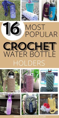 free crochet water bottle crochet patterns Crochet Projects Summer, Water Bottle Crochet, Bottle Crochet, Crochet Bottle Holder, Scrubby Yarn Crochet, Crochet Pencil Case, Yarn Projects Crochet, Crochet Water Bottle, Easy Crochet Slippers