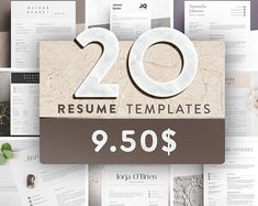 the 20 resume templates are on sale for $ 50