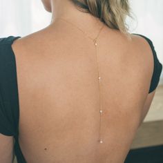 Petite Pearl Back Necklace Back Jewelry Wedding, Pearl Back Necklace, Back Necklace Wedding, Big Pearl Necklace, Dainty Pearl Necklace, Back Piece, Perfect Bride, Back Necklace, Prom Jewelry