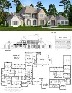 two story house plans with large windows and lots of room