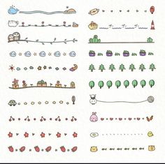 an image of different types of doodles on paper