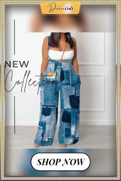 Sweet Jumpsuit Denim Plus Size Overalls Pants Medium Wash Patchwork Pants For Summer, Summer Denim Patchwork Pants, Casual Denim Patchwork Pants, Summer Patchwork Denim Pants, Summer Denim Pants With Patchwork, Casual Fitted Jumpsuits And Rompers With Long Pants, Casual Fitted Jumpsuits And Rompers, Casual Fitted Overall Pants, Casual Fitted Overalls