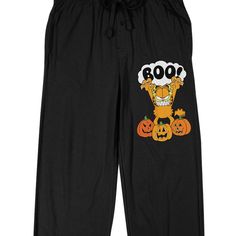 This Halloween season, lounge around with your favorite lasagna-loving feline and these Halloween-themed men’s sleep pants! The officially licensed Garfield pajama pants feature a big, colorful graphic of Garfield surrounded by pumpkins and “Boo!” that has been professionally printed for long-lasting print quality. The black background color makes these pants a versatile addition to your wardrobe, while the elastic waistband with drawstring ensures a comfortable and adjustable fit each and every Garfield Halloween, Halloween Men, Lounge Pajamas, Fall Time, Sleep Pants, Pajama Robe, Pants Large, Mens Plaid, Pajama Bottoms