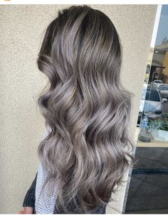 Her Vibe Is Pretty, Ash Brown Hair Balayage, Lady Locks, Ash Blonde Hair Balayage, Bleach Hair, Blonde Highlights On Dark Hair, Mushroom Hair, Ash Blonde Hair Colour, Grey Hair Transformation