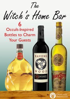 the witch's home bar 6 occup - inspired bottles to charm your guests