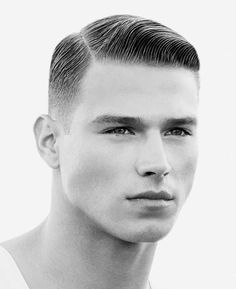 Classic one side hairstyle haircut men short hair styles cut hair Man Short Gentleman Haircut, Ww2 Haircut, High Skin Fade Men, Mens 50s Hairstyles, Side Part Haircuts, Short Hair Side Part, Dapper Haircut, Skin Fade Haircut, 50s Hairstyles Men