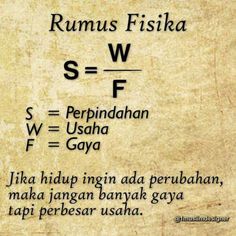 the formula for rumus fiska and s = f, which are written in different languages