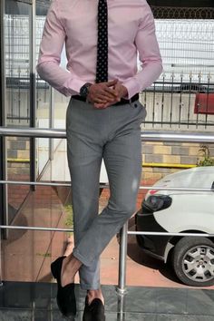 Pink Dress Shirt Men Outfits, Dress Shirt Men Outfits, Outfit Chart, Black Dress Pants Outfits, Pink Dress Shirt Men, Pink Shirt Outfit, Pink Shirt Men, Grey Pants Men, Formal Attire For Men