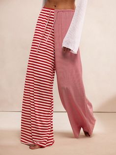 Pajama Pants  Brunch Women Outfit Women Clothing Wide Leg Women Pants Christmas Pajamas Family Fall Pants Airport Women Outfits Red and White Casual   Knitted Fabric Colorblock,Striped Wide Leg Non-Stretch Fall Women Clothing, size features are:Bust: ,Length: ,Sleeve Length: Forever 21 Pajamas, Christmas Pajamas Family, Leg Women, Fall Pants, Wide Leg Palazzo Pants, Casual Sweatpants, Family Christmas Pajamas, Women Outfit, Outfit Women