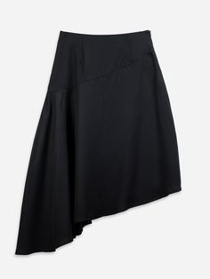 Designed with a diagonal panel cut around the waist that drapes gently into an asymmetric hem line, this skirt speaks shape and volume every step you take. The fluidity is accentuated by the natural flow of the silk-like fabric. This skirt can be dressed up elegantly or down casually with our t-shirts, making this the transitional piece from day to night. 100% Lyocell Available in Cedar Model is 5’8” wearing size S Asymmetrical Silk Pleated Maxi Skirt, Elegant Flowy Skirt With Handkerchief Hem, Pre-draped Asymmetrical Skirt For Evening, Pleated Flowy Skirt With Asymmetrical Hem, Asymmetrical Silk Maxi Skirt With Lining, Chic Asymmetrical Draped Skirt, Asymmetrical Flowy Maxi Skirt For Evening, Asymmetrical Flowy Evening Maxi Skirt, Flowy Asymmetrical Evening Maxi Skirt