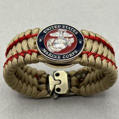 USMC paracord bracelet gift, Marine veteran jewelry, silver and gold plated Marine Corps Eagle Globe Anchor, Semper Fi, Chesty Puller by SoulFocusParacord on Etsy Adjustable Gold Paracord Bracelet, Adjustable Gold Paracord Bracelets, Chesty Puller, Usmc Gifts, Eagle Globe Anchor, Marine Veteran, Marine Mom, Semper Fi, United States Marine Corps