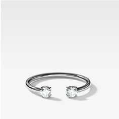 Our Claw series features an assortment of rings using four micro prongs and a little basket to hold each stone. Similar to the diamond-focus style of a shared prong band, the tiny prongs add vintage flair without distracting from your stones. 2 diamonds 2.5mm wide Timeless Diamond Ring With Prong Setting And Open Band, Diamond Stackable Rings With Prong Setting, Timeless Sterling Silver Stackable Rings With Prong Setting, Timeless Stackable Open Rings With Prong Setting, White Gold Stackable Rings With Prong Setting For Promise, Metal Engagement Rings, Bezel Set Diamond Earrings, Engagement Rings White Gold, Space Ring