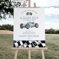 "Race on over and celebrate the arrival a baby boy! The perfect way to rev up your celebration and welcome a little racer into the world! This fun and vibrant bundle is designed to make your baby shower a memorable event for mom to be. Start your engines and celebrate the newest addition to your family in style! -♡- WHAT AM I PURCHASING? This listing includes an instant download template that you edit yourself using your own browser. You will be emailed a link to access your template after purchase within a few minutes. No need to install software or fonts. You can print at home, your local print shop or an online print vendors.  Welcome Sign ♡ 8\"x10\" ♡ 16\"x20\" ♡ 24\"x36\" You will receive a link to edit your digital design, no printed items will be shipped. -♡- MATCHING ITEMS: https:/ Baby Shower Race Car Theme, Classic Car Baby Shower Theme, Cars Theme Baby Shower Boys, Nascar Baby Shower Ideas, F1 Baby Shower Theme, Racecar Baby Shower Theme, Race Car Baby Shower Theme, Vintage Car Baby Shower Theme, Racing Baby Shower Theme