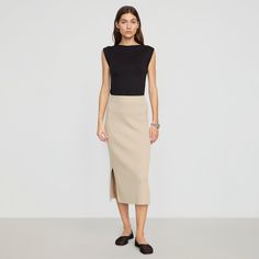 Our comfiest, coziest, soft skirt for lounging or running around town. The ribbed knit gives this easy piece a luxe feel and a chic finish. See below for our general Size Guide and available measurements Made of 95% cotton and 5% spandex Machine wash cold and lay flat to dry Elegant Beige Ribbed Skirt, Casual Beige Ribbed Skirt, Chic Solid Color Knit Skirt, Chic Solid Knit Skirt, Casual Knit Skirt For Loungewear, Casual Knit Loungewear Skirt, Chic Knit Skirt For Loungewear, Solid Color Knit Skirt Chic Style, Casual Ribbed Skirt With Relaxed Fit