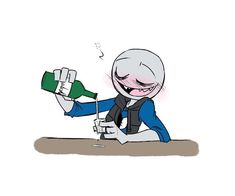 an image of a cartoon character playing with wine