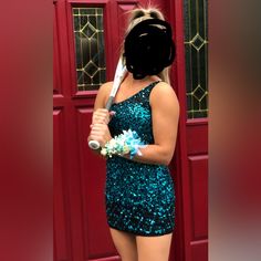 This Dress Is So Comfy And So Cute. In Very Good Shape. Homecoming Dress, Dress First, Homecoming Dresses, Black Blue, Homecoming, So Cute, Blue Black, One Shoulder, Colorful Dresses