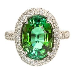 Chrome Green, Chrome Tourmaline, Green Oval, Tourmaline Jewelry, Vs Diamond, Diamond Wedding Ring, Sapphire Diamond Ring, Green Sapphire, Sapphire Jewelry