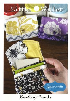 Sewing Card - Little Wallet Wallet Sewing Pattern, Sisters Oregon, Sew Wallet, Quilted Bags, Sewing Cards, Project Bags, Sew Ins, Beginner Sewing Projects Easy, Card Pattern