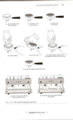 an instruction manual for how to use the coffee grinder and roasting pans