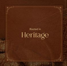 a book with the words rooted in heritage on it