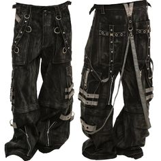 The Product Is A Pair Of Gothic-Style Cargo Pants For Men, Made Of Cotton Fabric With Ankle-Length And Pleated Front. It Features A Buckle Closure, Strap Accents, And Zips And Chains. The Pants Have A Skinny Fit And A Flat Front, With 5-Pocket Design And Solid Pattern. They Are Easy To Care For But Require Dry Cleaning. The Pants Are Suitable For Party/Cocktail Occasions, Vintage Style, And Bdsm Subculture. The Product Line Is Darkrock, And The Pants Are Associated With Various Themes Such As Pu Masc Techwear Outfits, Gothic Fits Men, Japanese Goth Fashion Men, Gifts For Alternative People, Emo Pants Men, Emo Streetwear Men, Alternative Clothing Men, Casual Goth Men, Emo Punk Outfits Men