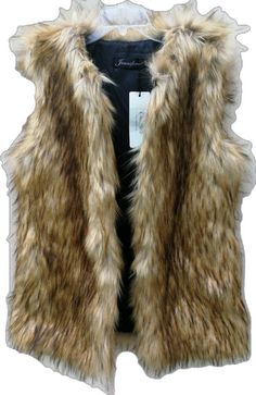 Women Faux Fur Vest, Vest Waistcoat, Faux Fur Vest, Faux Fur Vests, Sleeveless Jacket, Casual Office, Fur Vest, Fall And Winter, Vest Jacket