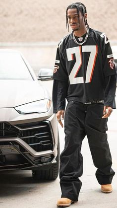 Palm Angels Outfit, Angels Outfit, Nba Jersey Outfit, Outfit Inspo For Men, Nike New Balance, Football Jersey Outfit, Black Outfit Men, Timberland Outfits, Broken Planet