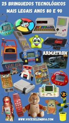 an image of various electronic devices and toys