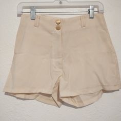 Ivory Shorts, Zip And Button In Front, Facade Pockets In Back 26"W 2" Inseam Front Facade, Delicious Cream, Womens Shorts, Cream, Women Shopping, Color