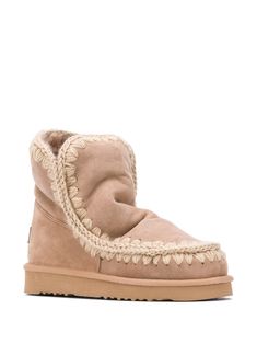 Shop Mou ankle snow boots with Express Delivery - FARFETCH Sheepskin Boots With Rubber Sole And Round Toe, Shearling Boots With Rubber Sole, Casual Sheepskin Boots With Round Toe, Shearling Boots With Lug Sole And Round Toe, Beige Sheepskin Boots For Winter, Beige Sheepskin Winter Boots, Beige Sheepskin Boots With Round Toe, Beige Shearling Boots With Suede Lining, Beige Winter Boots With Rubber Sole