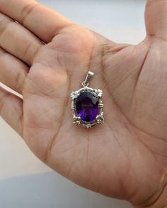 ♥ Product Summary ♥Main Stone: Amethyst Total Carat Weight: 7.77cttwMetal Choice: 14K Solid White GoldStone Cut: OvalDimensions: 23mm x 18mm (.91 inch by .71 inch) Size of Stone: 16mm**Pendant only Purple Gemstones With Polished Finish Fine Jewelry, Purple Polished Gemstones Fine Jewelry, Purple Polished Gemstones For Fine Jewelry, Formal Amethyst Pendant Gemstone, Fine Jewelry Amethyst In White Gold, Amethyst Pendant Gemstone For Anniversary, Amethyst Pendant For Anniversary, Ruby Diamond Rings, Symbolic Jewelry