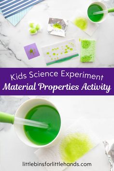 kids science experiment materials properties activity