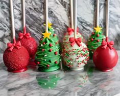 Christmas Party Package Treats, Cake Pops, Rice Krispies, Pretzels, Chocolate Covered Oreos 12 of Each - Etsy Holiday Cake Pops Christmas, Christmas Dessert Tables, Christmas Cake Pops Ideas, Christmas Tree Cake Pops, Tree Cake Pops, Christmas Cake Pops Recipe, Christmas Cakepops, Christmas Themed Desserts