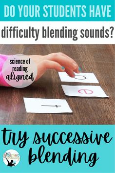 a poster with the words, do your students have difficulty blending sounds? and an image of