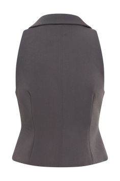 The ‘everything’ vest. This is a sleeveless, single-breasted suiting vest with a deep V-neckline and functional front buttons. The lapel collar and longline bodice add structure to the soft, comfortable fabrication, seamlessly blending form and function. The silhouette is a suiting classic–clean lines, smooth edges, and subtle details. Minimalist and modern, MURA is a beautiful, versatile addition to your wardrobe for wear season after season. Complete the look with a structured, textured skirt Fitted V-neck Vest For Office, Elegant Tailored Top With Notch Lapel, Elegant Tailored Tops With Notch Lapel, Classic V-neck Office Vest, Elegant V-neck Vest For Office Wear, Fitted Sleeveless Office Vest, Fitted Notch Lapel Tops For Work, Elegant Tailored Vest For Office Wear, Fitted Office Vest With Hidden Buttons