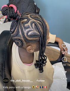 Braid Styles For Girls, Kids Style Hair, Lil Girl Hairstyles, Kid Braid Styles, Kids' Braids, Black Kids Hairstyles, Cute Braided Hairstyles, Baby Girl Hair, Baby Girl Hairstyles