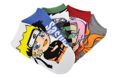 Your favorite Naruto socks are now available in kids sizing! Hang out with your favorite anime characters with this 5 pair pack of officially licensed Naruto low cut socks. These socks feature designs of Naruto, Sasuke, Kakashi, Sakura and Kurama. Be ready for any ninja adventure with these socks! Fits Shoe Size: Kids 9-3 97% Polyester, 3% Spandex Machine wash cold with like colors. Use only non-chlorine bleach as needed. Tumble dry low. Made in China Designed by Everything Legwear in the USA. Fun Multicolor Character Print Socks, Casual Multicolor Character Print Socks, Casual Multicolor Cartoon Print Socks, Naruto Socks, Naruto Sasuke Kakashi, Kakashi Sakura, Sasuke Kakashi, Naruto Clothing, Low Cut Socks