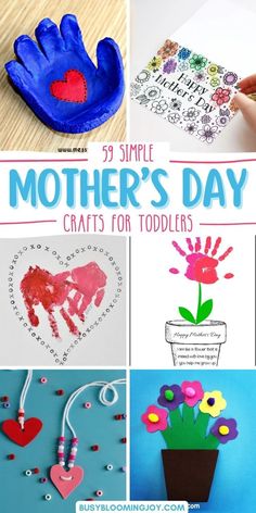 mother's day crafts for toddlers that are fun and easy to make with the kids