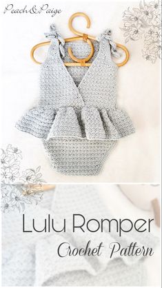 a crochet pattern for a baby romper