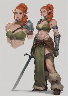 Female Barbarian Dnd, Female Fighter Dnd, Barbarian Woman Art, Elf Warrior Female, Elf Barbarian, Barbarian Dnd, Barbarian Woman, Female Orc, Dnd Elves