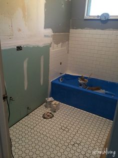 the bathroom is being remodeled and ready for remodeling