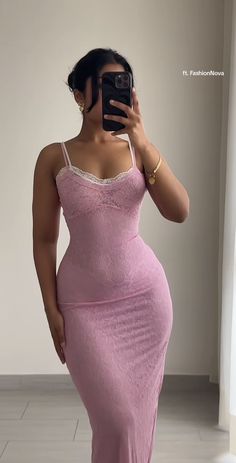 Body Reference Aesthetic, Slim Body Reference, Slim Thick Body Reference, Thick Body Reference, Pink Dress Outfit Casual, Pink Dress Outfit, Dress Outfit Casual, Fasion Outfits, Body Reference