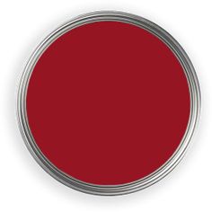 a red paint can on a white background