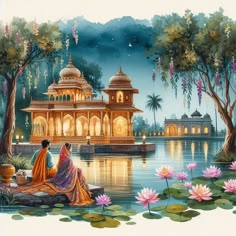 hindu couple sitting near a lotus lake in 2024 | Nature art drawings, Diy abstract canvas art, Indian traditional paintings Hindu Couple, Lotus Lake, Rajasthani Painting, Indian Traditional Paintings, Whimsical Art Paintings, Couple Sitting, Nature Art Drawings, Scene Drawing, Indian Art Gallery