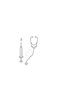 a line drawing of a toothbrush and an inhaler on a white background