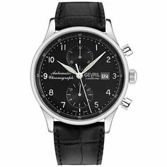 Pinterest Swiss Automatic Watches, Black Leather Watch, Swiss Made Watches, Watch Companies, Comfortable Design, West Side, Swiss Made, Black Watch, Automatic Watch